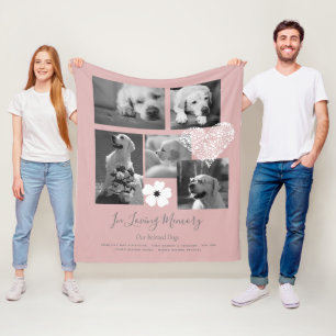 Lägg till Dikt för Sentimental Hund-minnesknappar Fleecefilt