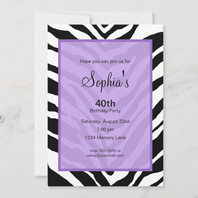 Lägg till din Åldersdagsinbjudan Inbjudningar (Framsida)