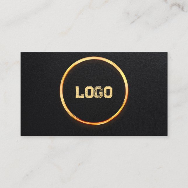 Lägg till din anpassade logotyp cirkel professione visitkort (Framsida)