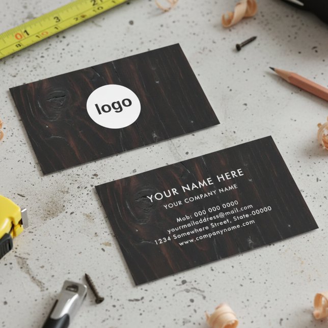 Lägg till din anpassade logotyp | Professionell sn Visitkort (Skapare uppladdad)