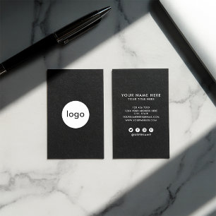 Lägg till din anpassade logotyp professionell svar visitkort