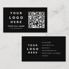 Lägg till din anpassade logotyp & QR-kod professio Visitkort