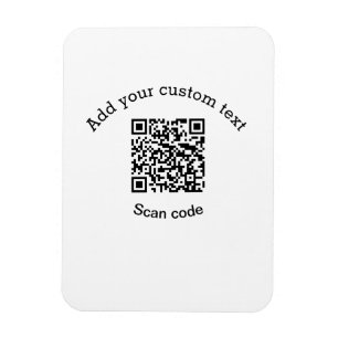 Lägg till din anpassade text skanna QR-kod företag Magnet