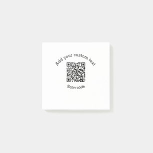 Lägg till din anpassade text skanna QR-kod företag Post-it Block