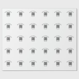 Lägg till din anpassade text skanna QR-kod företag Presentpapper