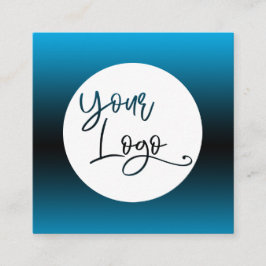 Lägg till din Anpassningsbar-Logotyp över Himmel B Fyrkantigt Visitkort
