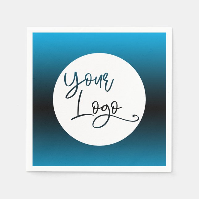Lägg till din Anpassningsbar-Logotyp över Himmel B Pappersservett (Framsidan)