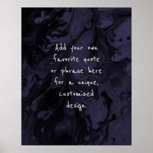 Lägg till din Anpassningsbar Offert Svart marmor, Poster
