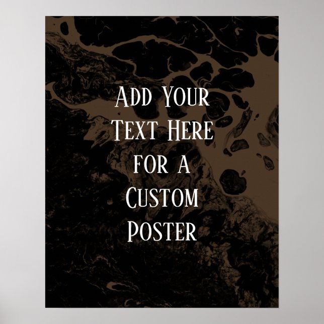 Lägg till din Anpassningsbar Text Black & Subtle B Poster (Framsidan)