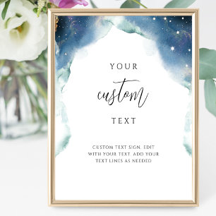 Lägg till din Anpassningsbar Text, Chic Celestial  Poster