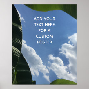 Lägg till din Anpassningsbar Text Tropical Banana  Poster