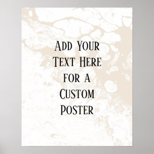 Lägg till din Anpassningsbar, text, vit och kliste Poster
