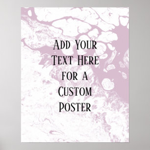 Lägg till din Anpassningsbar Text, Vit och Ljust M Poster