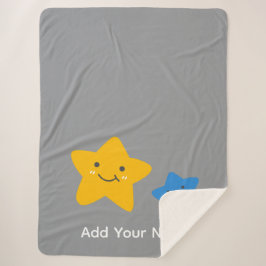 Lägg till din Baby Namn Sherpa Blanket Thrid