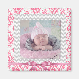 Lägg till din babys foto på denna magnet