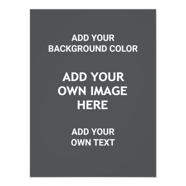 Lägg till din bakgrundsfärg, din bild, din text fototryck (Framsidan)