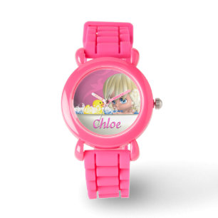Lägg till din Barn Namn/Glitter Watch Armbandsur