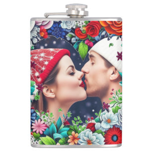 Lägg till din Bild Blommigt Heart Ram Fickplunta