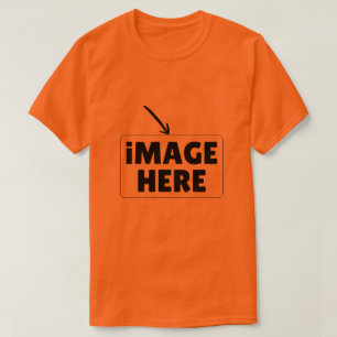 Lägg till din bild eller design Anpassad orange T Shirt