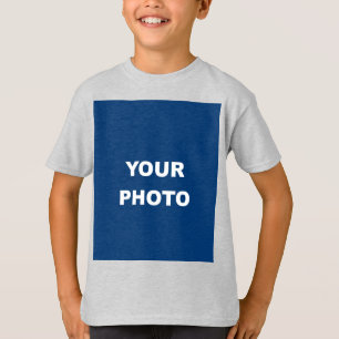 Lägg till din bild Foto Bild Logotyp Askgrå T Shirt