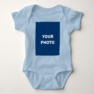 Lägg till din bild Foto Bild Logotyp Ljusblå T Shirt