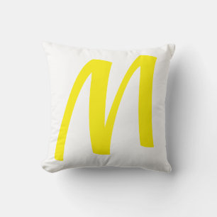 Lägg till din Brev M Dekorativ kudde Cushion