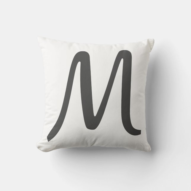 Lägg till din Brev M Dekorativ kudde Cushion (Framsida)