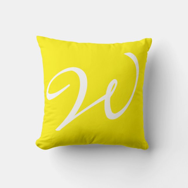 Lägg till din Brev W Dekorativ kudde Cushion (Framsida)