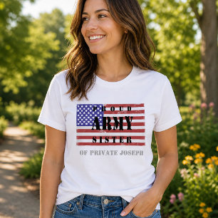 Lägg till din brors namn Stolt armésysterskjorta T Shirt