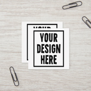 Lägg till din design här fyrkantigt visitkort