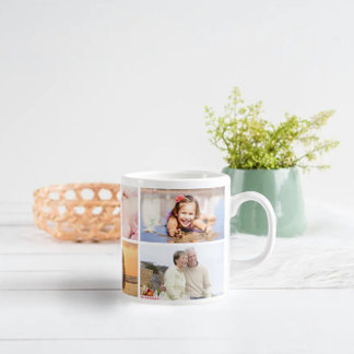 Lägg till din egen 6-fotokaffe Mugg Jumbo Mugg