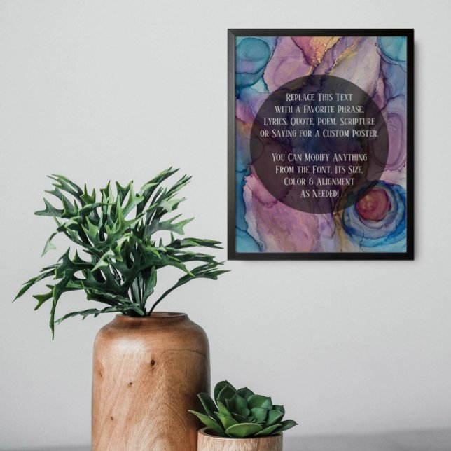 Lägg till din egen anpassade text Färgrik Abstrakt Poster (Skapare uppladdad)