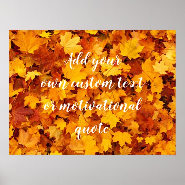 Lägg till din egen Anpassningsbar eller motivera o Poster (Framsidan)