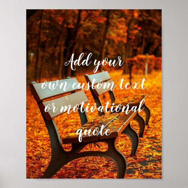 Lägg till din egen Anpassningsbar eller motivera o Poster (Framsidan)