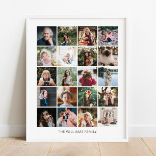 Lägg till din egen Anpassningsbar-familj 20 fotosa Poster