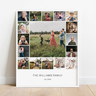 Lägg till din egen Anpassningsbar Family 17 Photo  Poster