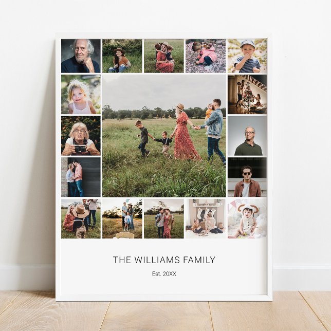 Lägg till din egen Anpassningsbar Family 17 Photo  Poster (Skapare uppladdad)