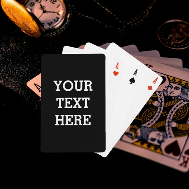 Lägg till din egen Anpassningsbar här svart och vi Casinokort (Skapare uppladdad)