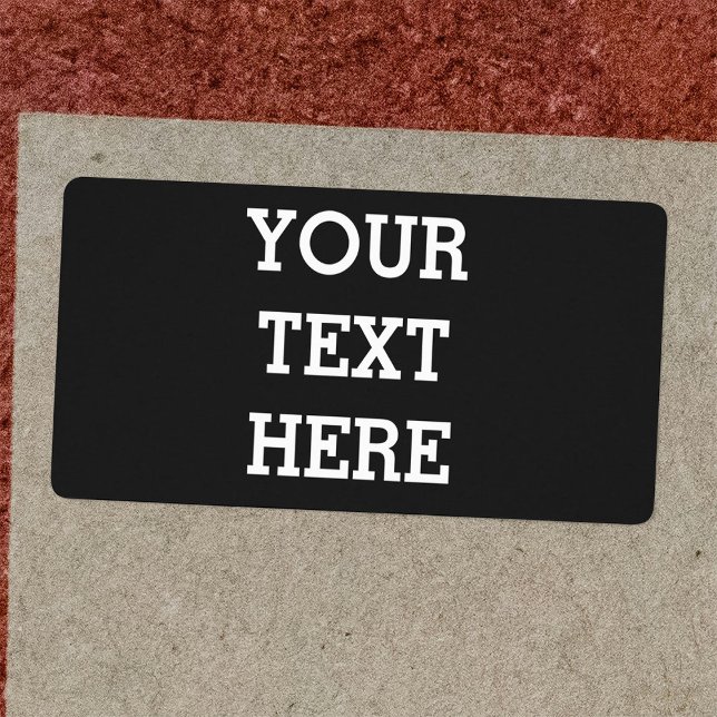 Lägg till din egen Anpassningsbar här svart och vi Fraktsedel (Skapare uppladdad)