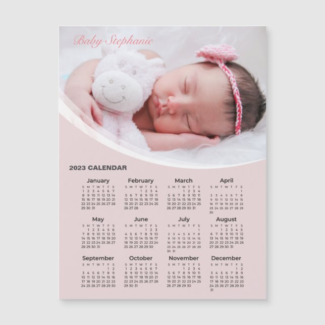 Lägg till din egen Baby-foto 2023-kalender | Magne (Framsida)