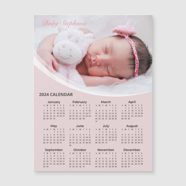 Lägg till din egen Baby-foto 2024-kalender | Magne (Framsida)