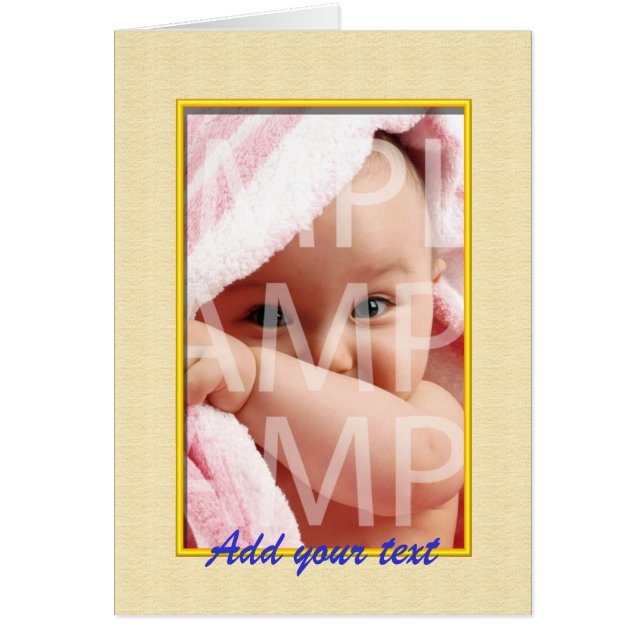 Lägg till din egen bild, din egen ord hälsningskort (Framsidan)