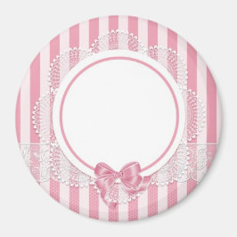 Lägg till din egen Bild eller Rosa Snöre Magnet