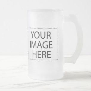 Lägg till din egen bild eller text frostat ölglas