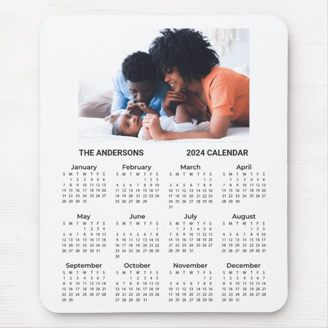 Lägg till din egen familjefoto 2024-kalender | Mou Musmatta (Framsidan)