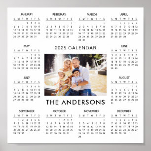 Lägg till din egen familjefoto 2025-kalender   poster