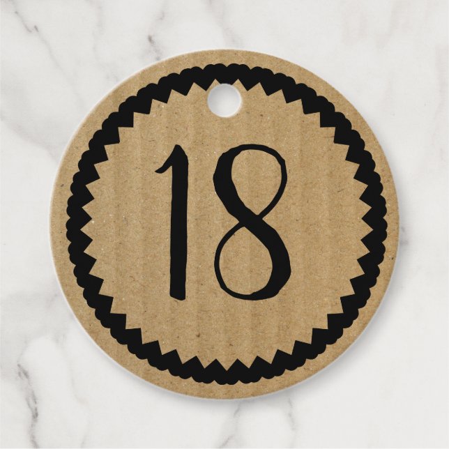 Lägg till din egen Födelsedagsfest Kraft Papper Gåvor Etiketter (Framsida)