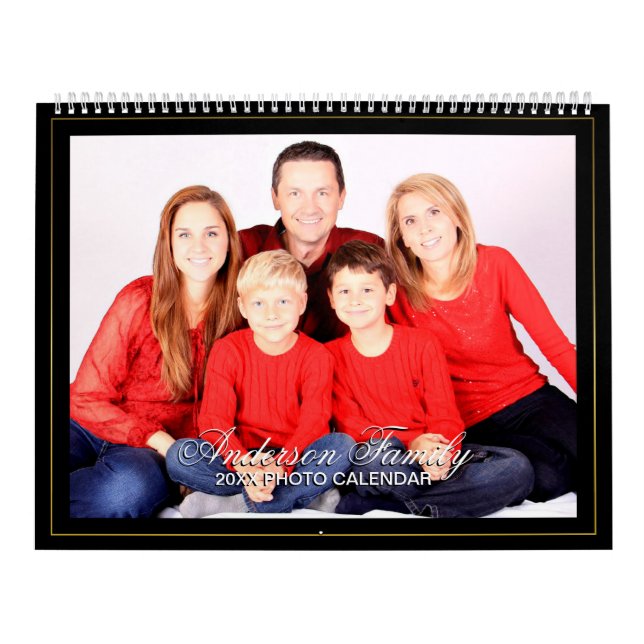 Lägg till din egen foto 2-sidig stor 2025-kalender kalender (Omslag)