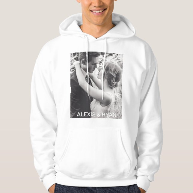 Lägg till din egen foto-Anpassningsbar Hoodie (Framsida)