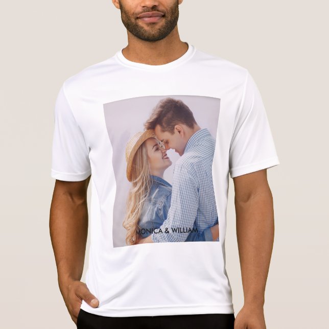 Lägg till din egen foto-Anpassningsbar T-Shirt (Framsida)
